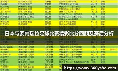 日本与委内瑞拉足球比赛精彩比分回顾及赛后分析